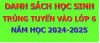 CÔNG NHẬN HỌC SINH TRÚNG TUYỂN VÀO LỚP 6